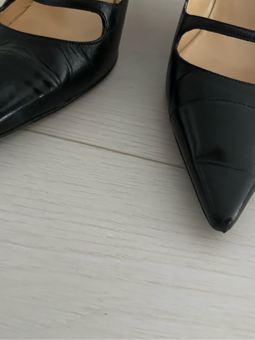 Cole Haan Classic Pointed Mary Jane Pumps - Black - Picture 5 of 6